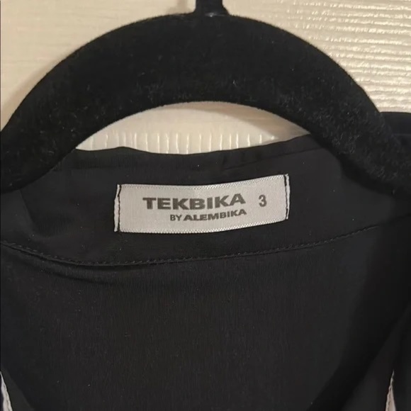 Black and White Polka Dot Long Sleeve Dress tekbika by alembika - Picture 3 of 7